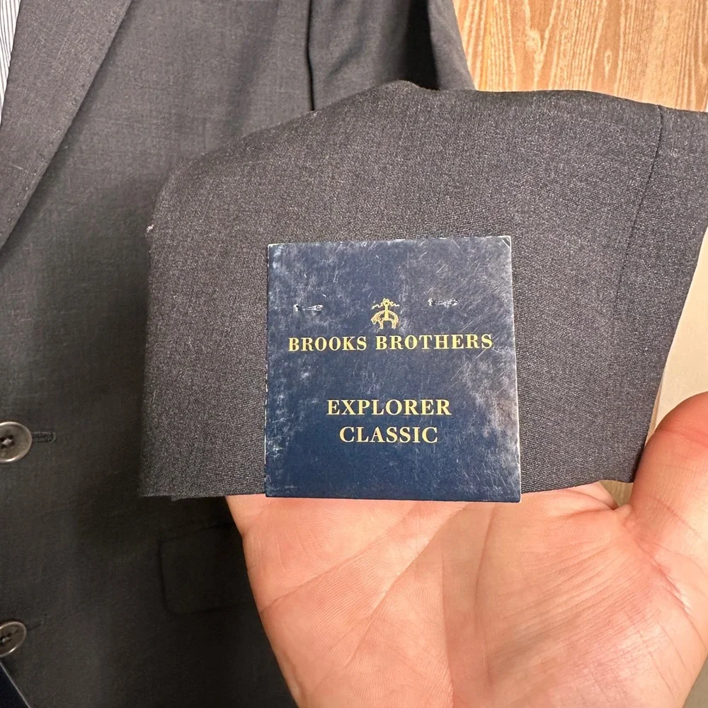 NWT Brooks Brothers Explorer Classic Blazer 38R Gray Classic Fit Style 100205423